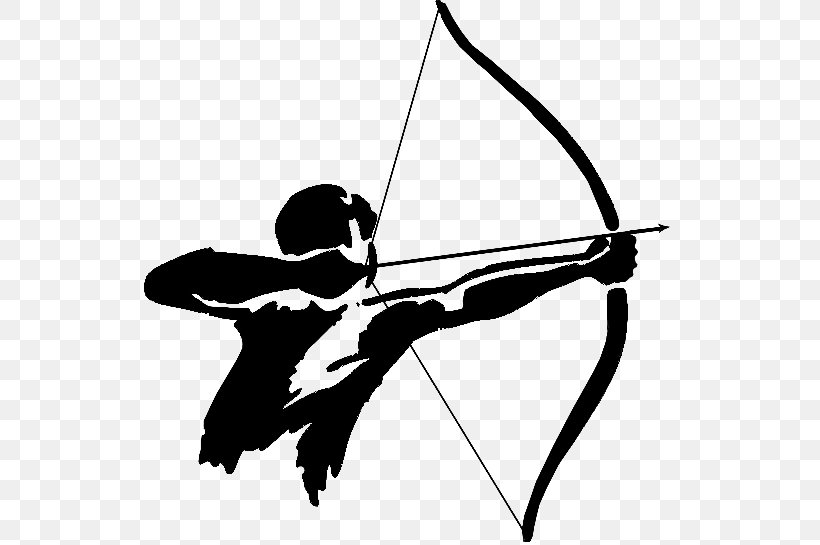 Archery Tag Bow And Arrow Hunting Clip Art, PNG, 545x545px, Archery, Archery Tag, Arm, Black And White, Bow Download Free