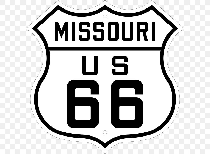 U.S. Route 66 In Missouri Missouri Route 66 Williams U.S. Route 66 In Illinois, PNG, 618x599px, Us Route 66, Area, Black, Black And White, Brand Download Free