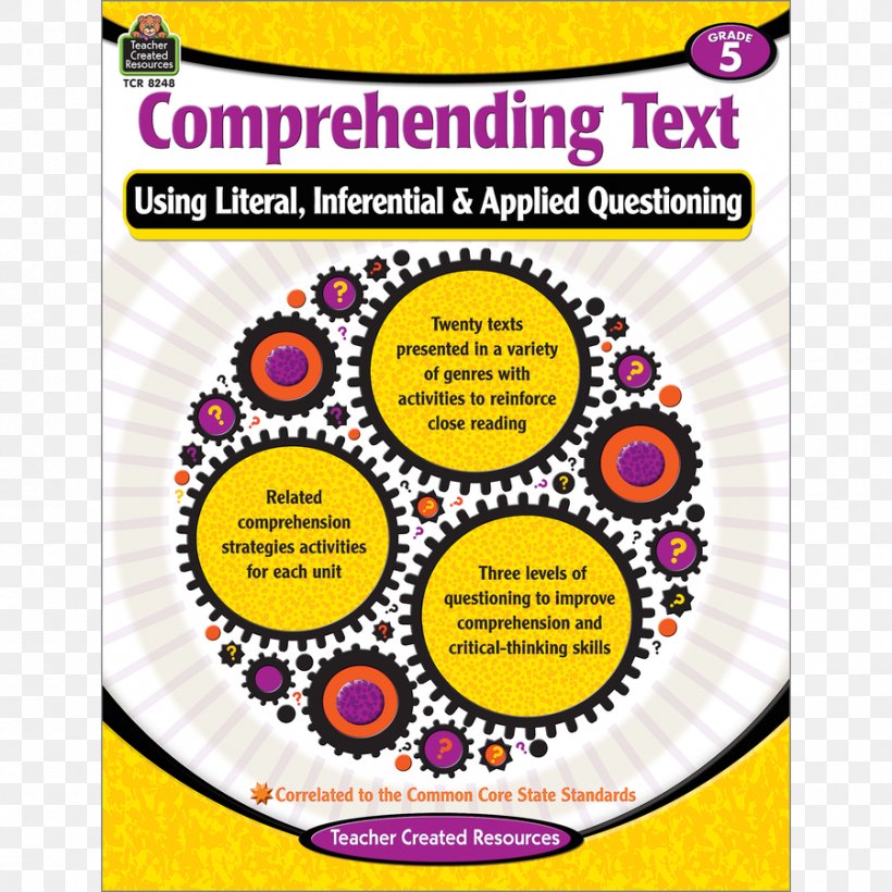 Comprehending Text Using Literal, Inferential & Applied Questioning, Grade 6 Reading Comprehension Fifth Grade, PNG, 900x900px, Reading Comprehension, Area, Book, Brand, Close Reading Download Free