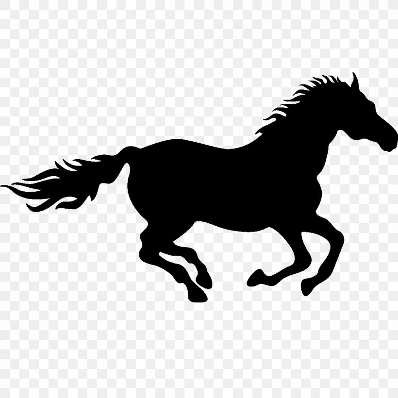 Horse Drawing Silhouette Clip Art, PNG, 1200x1200px, Horse, Animal Figure, Black, Black And White, Bridle Download Free