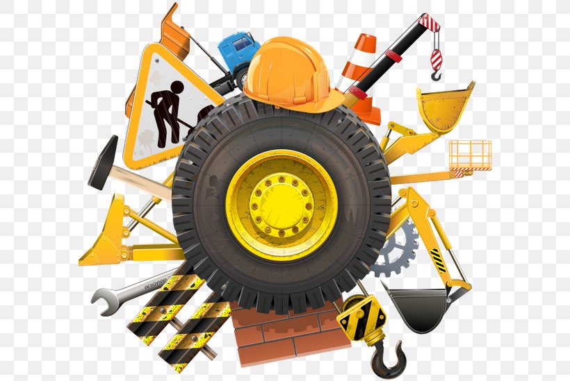 Vector Graphics Royalty-free Construction Stock Illustration, PNG, 600x549px, Royaltyfree, Auto Part, Automotive Tire, Automotive Wheel System, Bulldozer Download Free