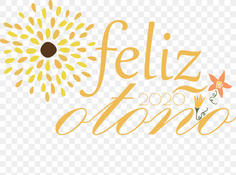 Logo Font Yellow Petal Line, PNG, 3000x2227px, Feliz Oto%c3%b1o, Area, Happy Autumn, Happy Fall, Line Download Free