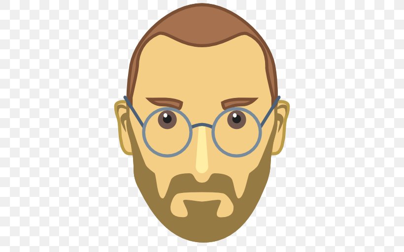 ICon: Steve Jobs The Second Coming Of Steve Jobs Apple, PNG, 512x512px, Icon Steve Jobs, Apple, Cartoon, Cheek, Clip Art Download Free