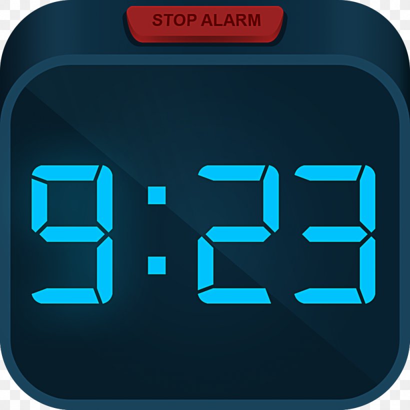 Digital Clock Alarm Clocks Timer Electronics, PNG, 1024x1024px, Digital Clock, Alarm Clocks, Blue, Brand, Clock Download Free