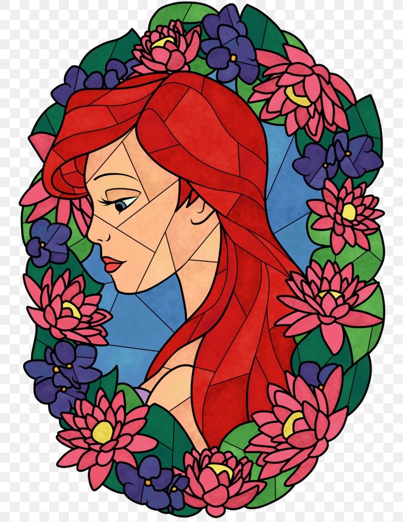 Floral Design Stained Glass Pattern, PNG, 753x1061px, Watercolor, Cartoon, Flower, Frame, Heart Download Free