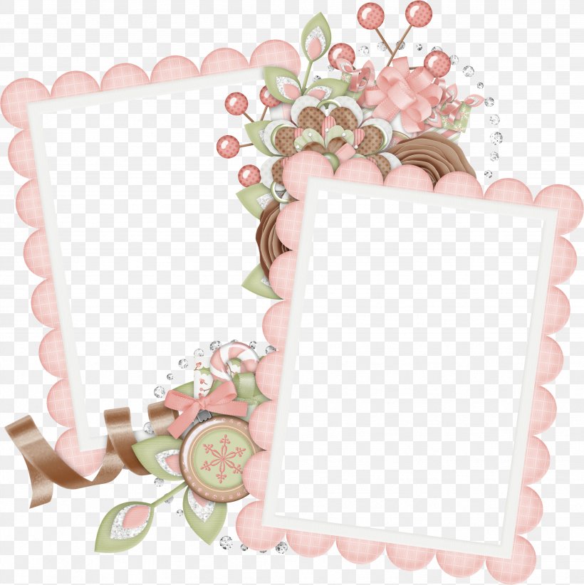 Picture Frames Clip Art, PNG, 3474x3483px, Picture Frames, Digital Photo Frame, Flower, Heart, Image File Formats Download Free