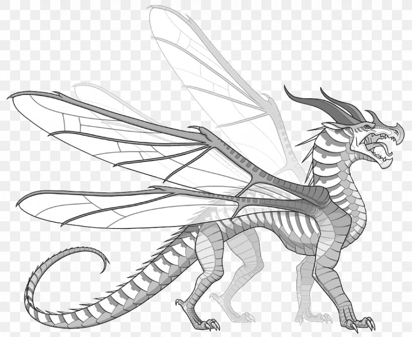 The Lost Continent (Wings Of Fire, Book 11) Dragon Art Drawing, PNG, 880x720px, Wings Of Fire, Animal Figure, Art, Artwork, Black And White Download Free