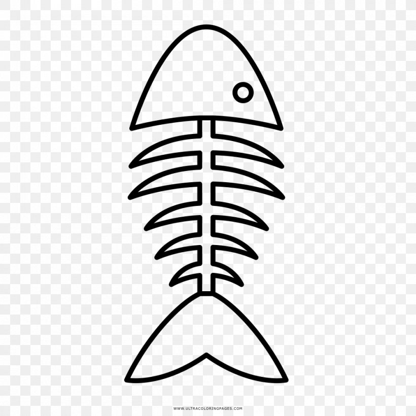 Drawing Fish Bone Coloring Book Thorns, Spines, And Prickles, PNG, 1000x1000px, Drawing, Area, Black And White, Child, Coloring Book Download Free