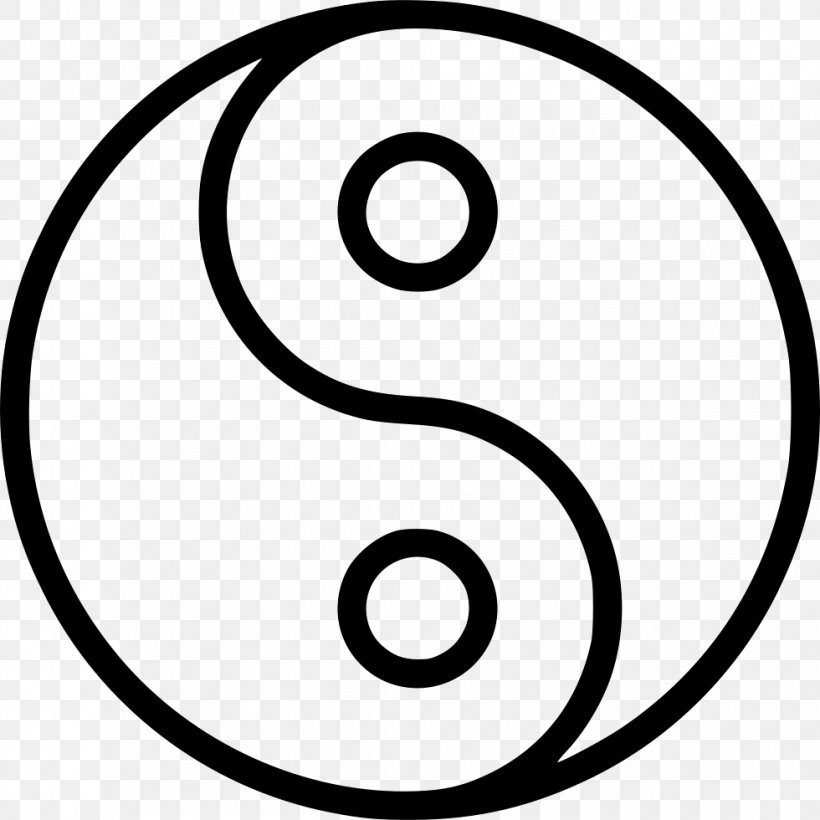 Yin And Yang Clip Art Image, PNG, 980x980px, Yin And Yang, Area, Black And White, Line Art, Monochrome Photography Download Free