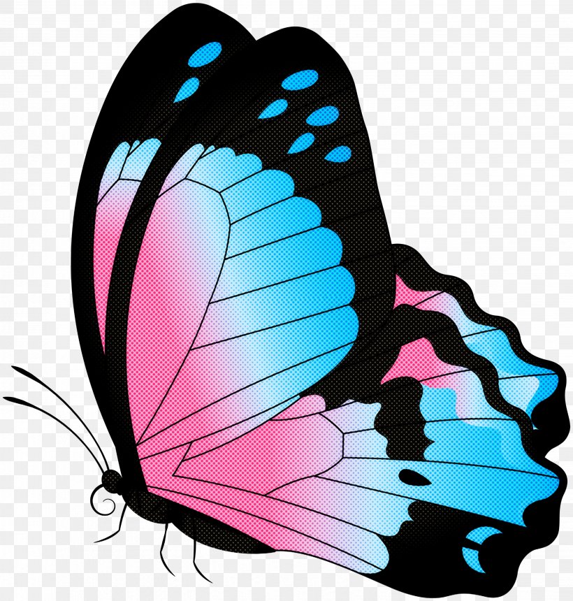 Butterfly Moths And Butterflies Insect Pink Turquoise, PNG, 2858x2999px, Butterfly, Brushfooted Butterfly, Insect, Moths And Butterflies, Pink Download Free
