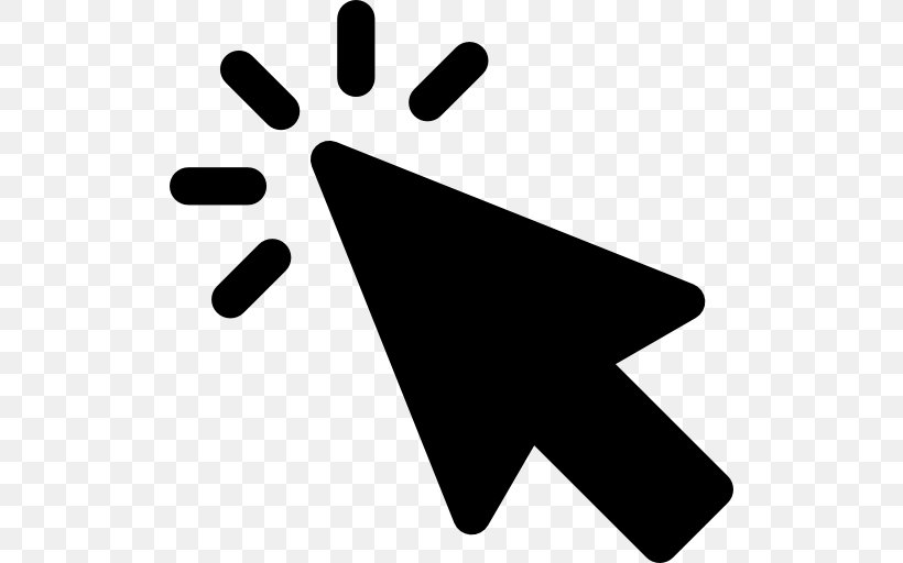 Computer Mouse Pointer Cursor Arrow, PNG, 512x512px, Computer Mouse, Black, Black And White, Cursor, Finger Download Free