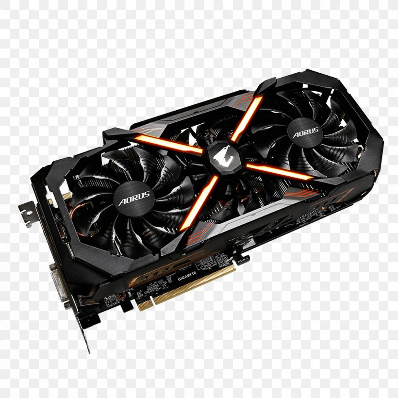 Graphics Cards & Video Adapters NVIDIA AORUS GeForce GTX 1080 Ti Xtreme Edition 11G NVIDIA GeForce GTX 1060 NVIDIA AORUS GeForce GTX 1080 Ti 11G 英伟达精视GTX, PNG, 1000x1000px, Graphics Cards Video Adapters, Aorus, Computer Component, Computer Cooling, Gddr5 Sdram Download Free