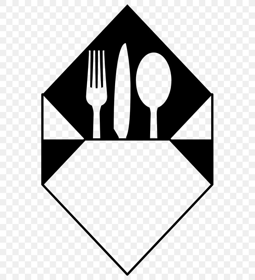 Knife Napkin Cutlery Clip Art, PNG, 573x900px, Knife, Area, Black And White, Cutlery, Fork Download Free