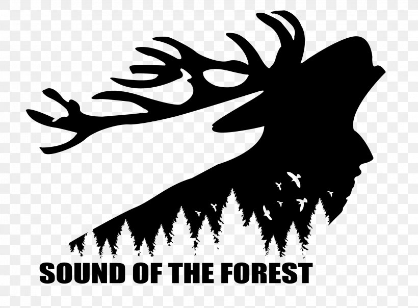 Logo Reindeer Sound Of The Forest Silhouette Graphic Design, PNG, 2245x1654px, Watercolor, Cartoon, Flower, Frame, Heart Download Free