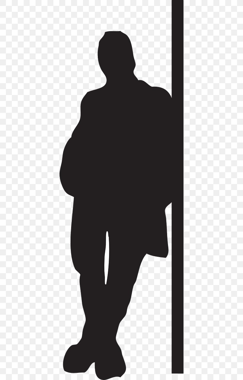 Silhouette Clip Art Image Wall, PNG, 640x1280px, Silhouette, Blackandwhite, Drawing, Male, Man Download Free