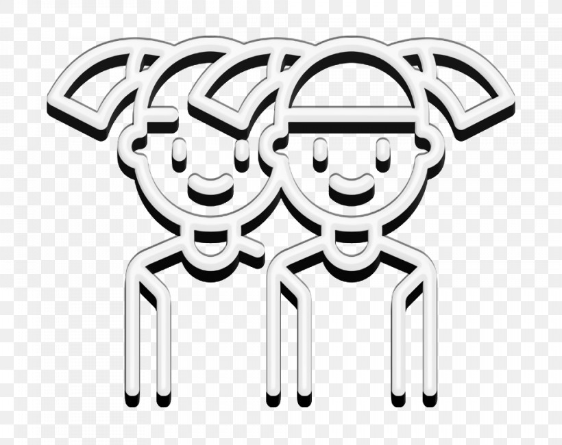 Twins Icon Family Icon, PNG, 984x780px, Family Icon, Black, Black And White, Cartoon, Line Download Free