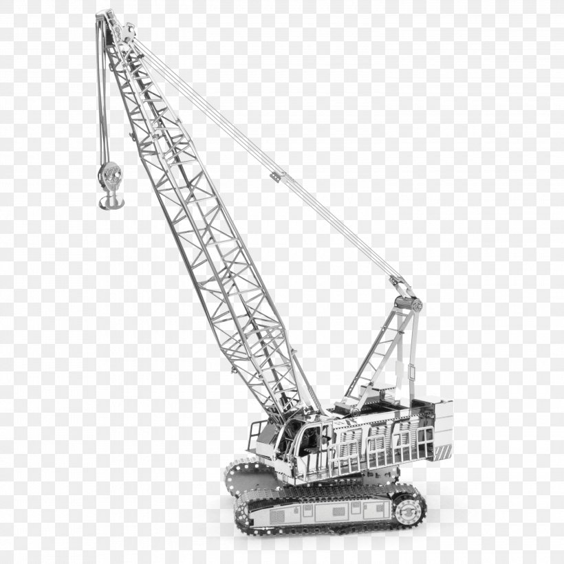 Crane Die-cast Toy クローラークレーン Plastic Model, PNG, 3000x3000px, Crane, Architectural Engineering, Black And White, Construction Equipment, Continuous Track Download Free
