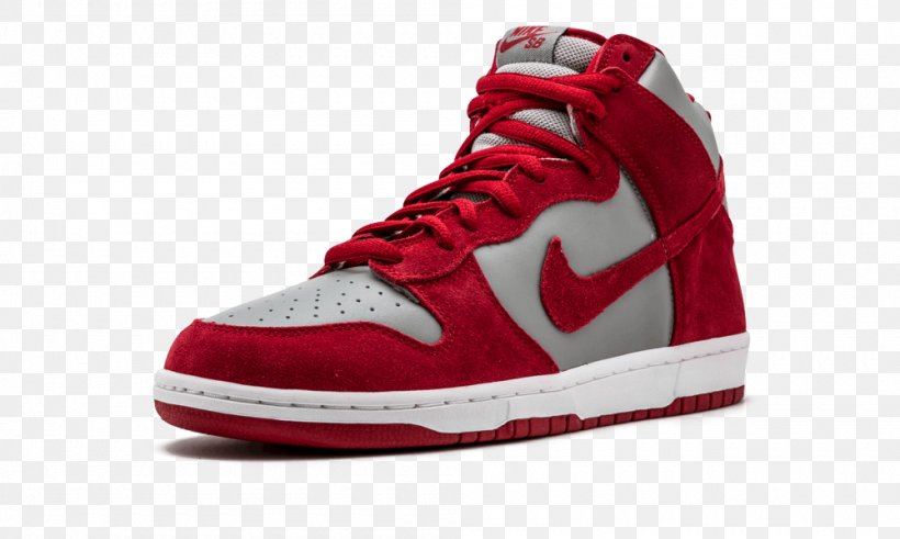 Nike Dunk Sneakers Skate Shoe Nike Skateboarding, PNG, 1000x600px, Nike Dunk, Athletic Shoe, Basketball Shoe, Carmine, Cross Training Shoe Download Free