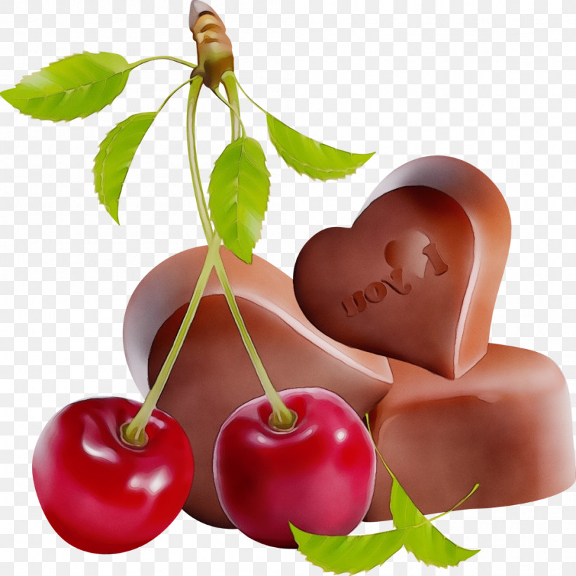 Natural Foods Cherry Fruit Plant Food, PNG, 999x1000px, Watercolor, Acerola, Acerola Family, Cherry, Drupe Download Free