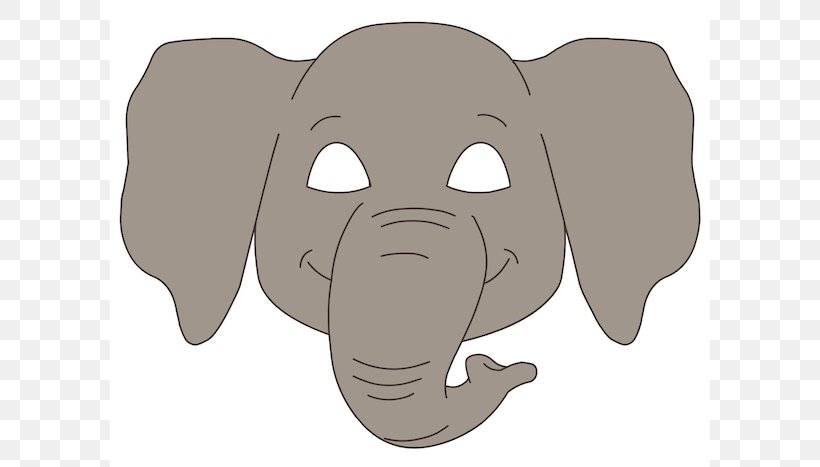 African Elephant Paper Mask Clip Art, PNG, 600x467px, Watercolor, Cartoon, Flower, Frame, Heart Download Free