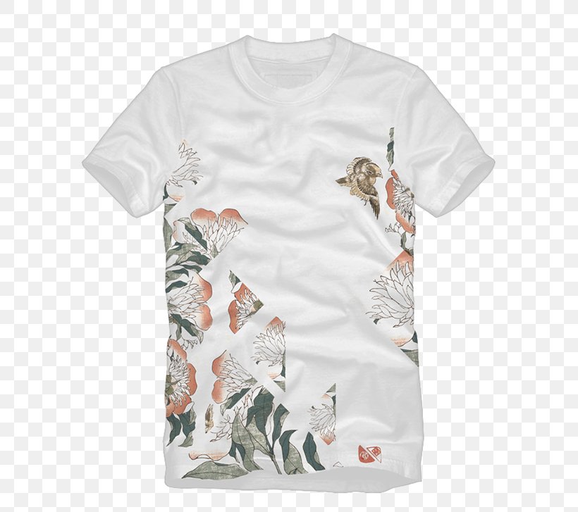 T-shirt Sleeve Peony And Canary Neck, PNG, 600x727px, Tshirt, Clothing, Hokusai, Long Sleeved T Shirt, Mtv Download Free