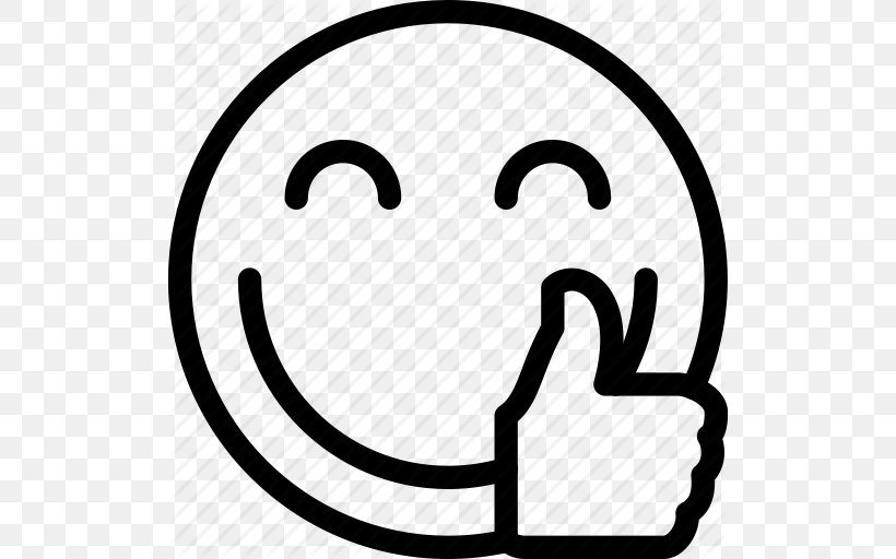 Thumb Signal Smiley Emoticon Clip Art, PNG, 512x512px, Thumb Signal, Area, Black And White, Brand, Emoticon Download Free