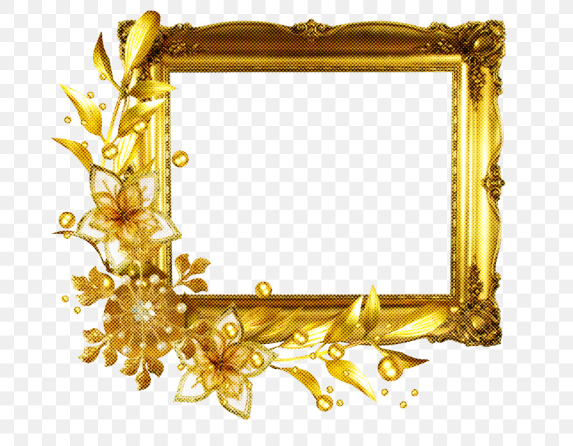 Picture Frame, PNG, 700x638px, Yellow, Interior Design, Picture Frame, Rectangle Download Free