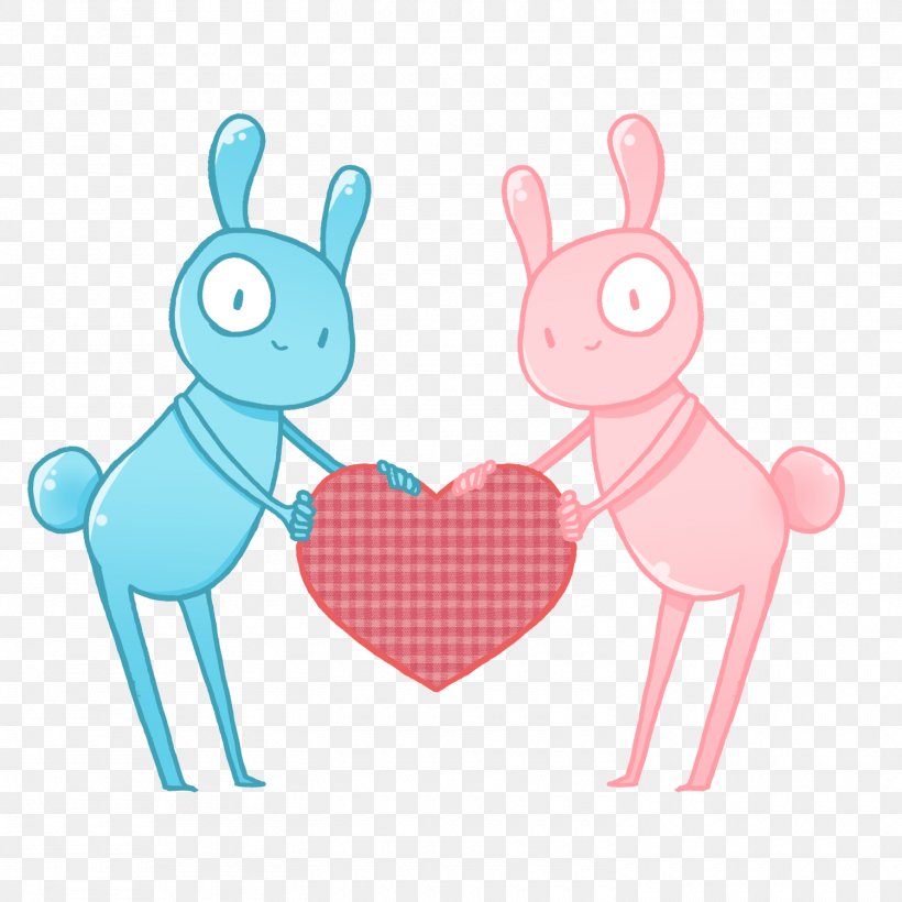 Easter Bunny Desktop Wallpaper Clip Art, PNG, 1500x1500px, Watercolor, Cartoon, Flower, Frame, Heart Download Free