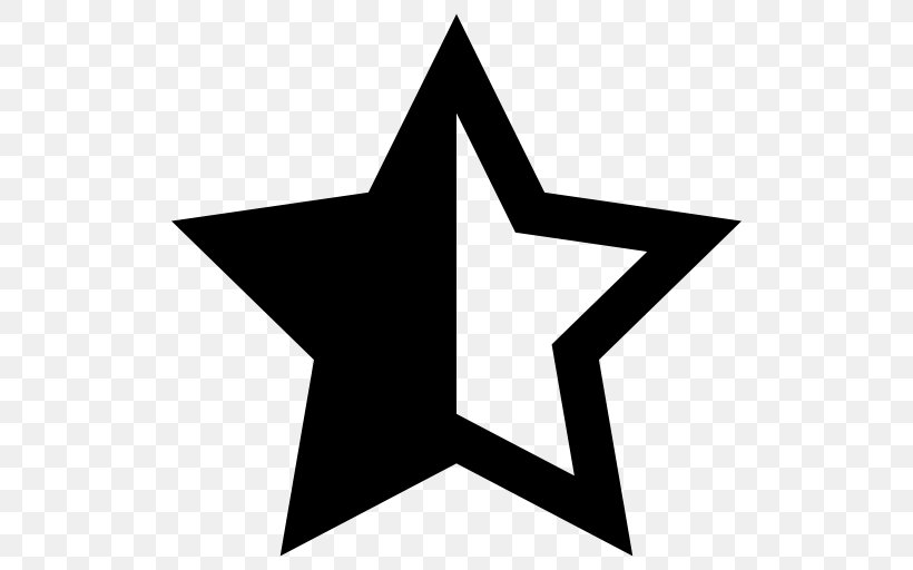 Five-pointed Star Font Awesome Clip Art, PNG, 512x512px, Star, Black And White, Fivepointed Star, Font Awesome, Logo Download Free