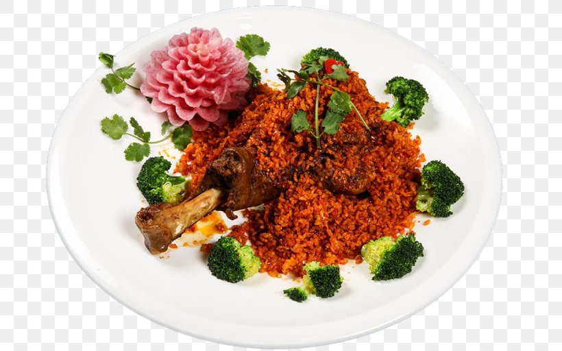 Rendang Jollof Rice Red Cooking Chicken Meat, PNG, 1024x640px, Watercolor, Cartoon, Flower, Frame, Heart Download Free