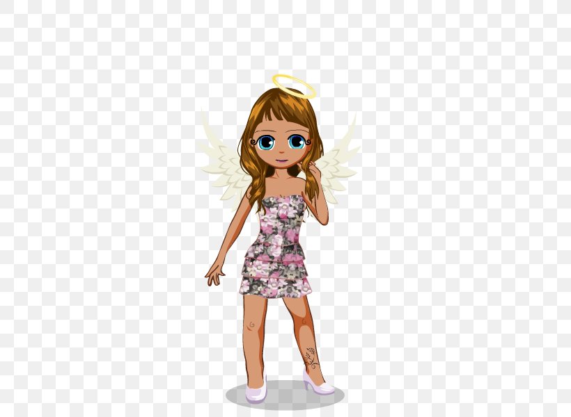 Brown Hair Fairy Cartoon Doll, PNG, 600x600px, Watercolor, Cartoon, Flower, Frame, Heart Download Free
