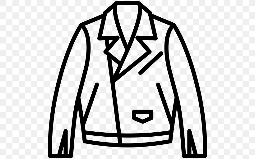 Leather Jacket Clothing, PNG, 512x512px, Jacket, Blackandwhite, Clothing, Coat, Coloring Book Download Free