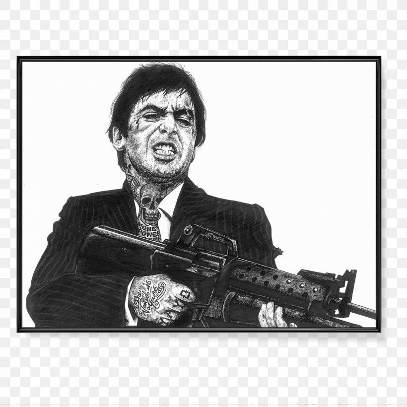 Al Pacino Scarface Tony Montana YouTube Poster, PNG, 1200x1200px, Al Pacino, Art, Black And White, Film Poster, Gentleman Download Free