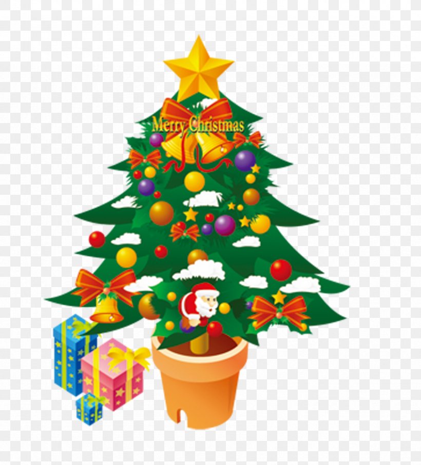 Christmas Tree Santa Claus Christmas Ornament Sticker, PNG, 846x936px, Christmas Tree, Child, Christmas, Christmas Decoration, Christmas Ornament Download Free