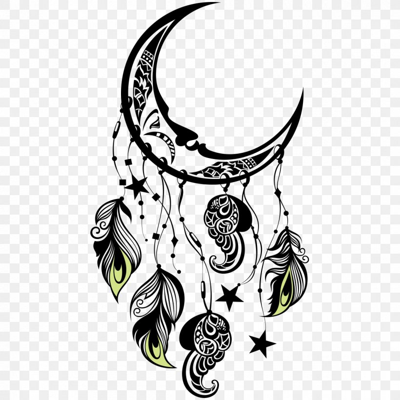 Dreamcatcher Vector Graphics Drawing Decal Illustration, PNG, 1200x1200px, Dreamcatcher, Art, Black And White, Decal, Drawing Download Free
