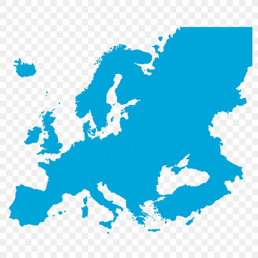 European Union Blank Map Vector Map, PNG, 1000x1000px, Europe, Area, Blank Map, Blue, Cloud Download Free