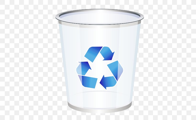 Recycling Waste Container Icon, PNG, 500x500px, Recycling, Blue, Drinkware, Glass, Information Download Free