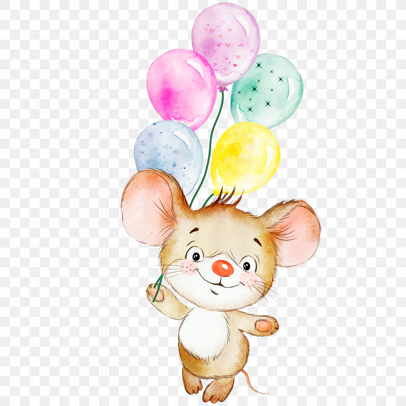 Balloon Stuffed Animal Computer Mouse Party Infant, PNG, 3000x3000px, Balloon, Biology, Computer Mouse, Infant, Party Download Free