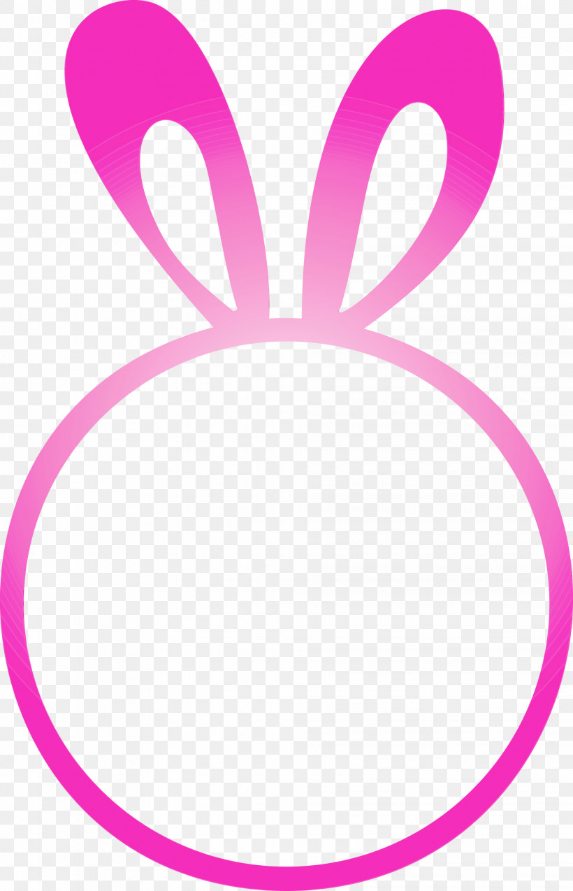 Pink Magenta Oval Circle, PNG, 1928x3000px, Easter Bunny Frame, Circle, Magenta, Oval, Paint Download Free