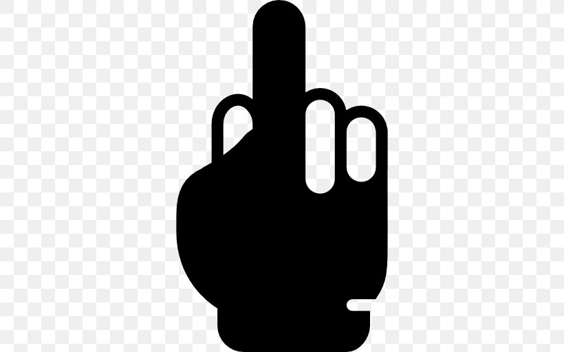 Thumb Middle Finger Hand, PNG, 512x512px, Thumb, Black, Black And White, Finger, Gesture Download Free