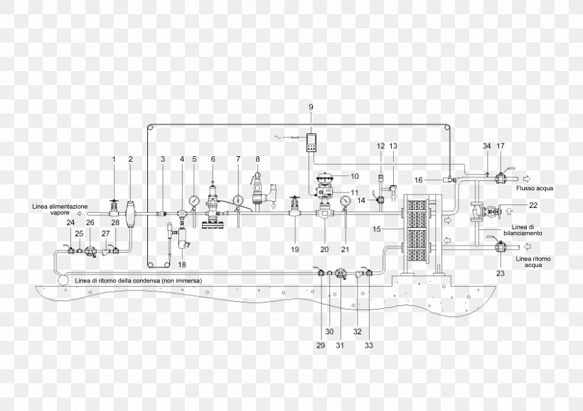 Drawing Electronic Circuit Plate Heat Exchanger, PNG, 3508x2481px, Drawing, Circuit Component, Computer Hardware, Diagram, Electronic Circuit Download Free