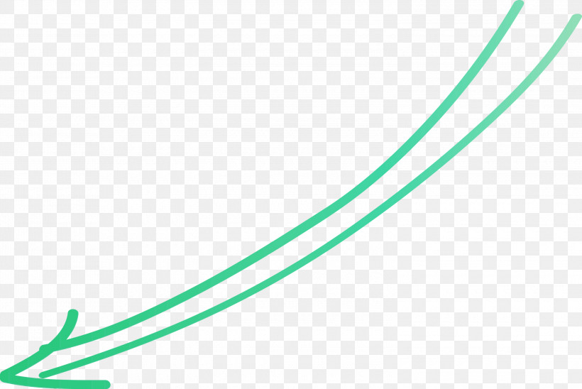 Green Line Turquoise, PNG, 3000x2008px, Hand Drawn Arrow, Green, Line, Paint, Turquoise Download Free