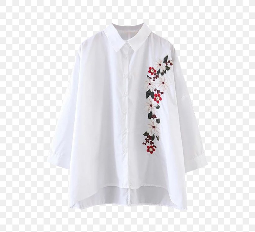Blouse Embroidery Shirt Sleeve Collar, PNG, 558x744px, Blouse, Clothes Hanger, Clothing, Collar, Embroidery Download Free