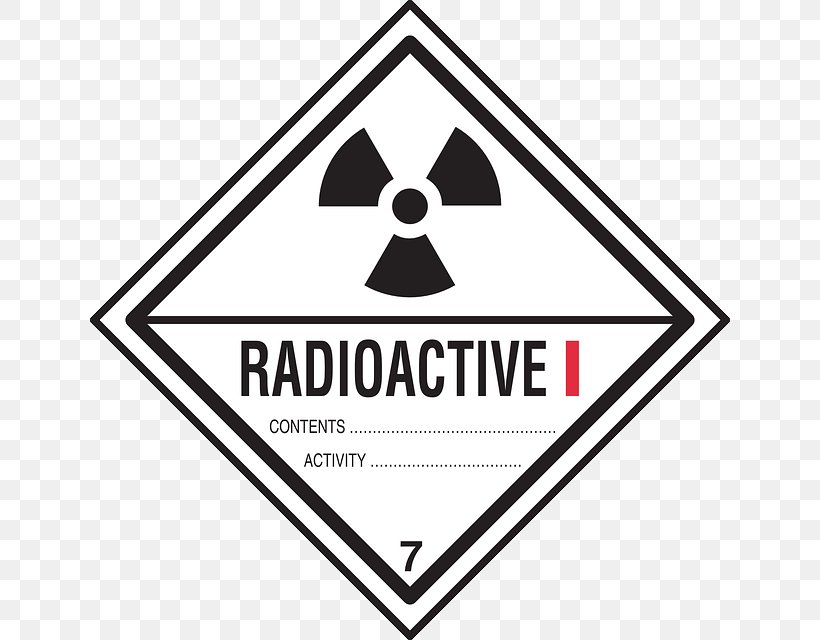 Dangerous Goods HAZMAT Class 7 Radioactive Substances Adhesive Label Transport, PNG, 640x640px, Dangerous Goods, Adhesive Label, Area, Black And White, Brand Download Free