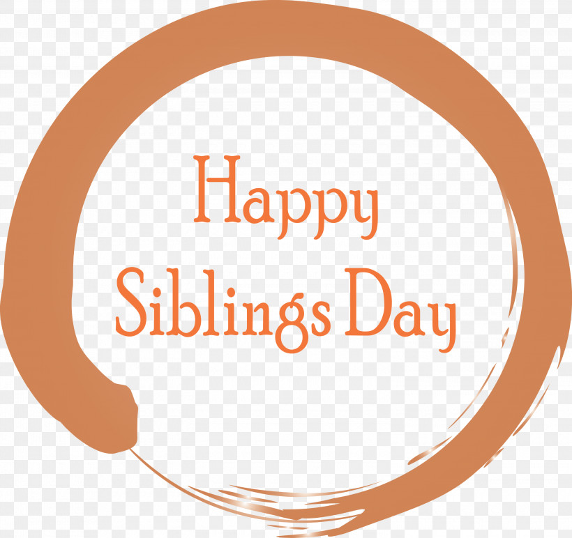 Happy Siblings Day, PNG, 3000x2828px, Happy Siblings Day, Circle, Line, Logo, Orange Download Free