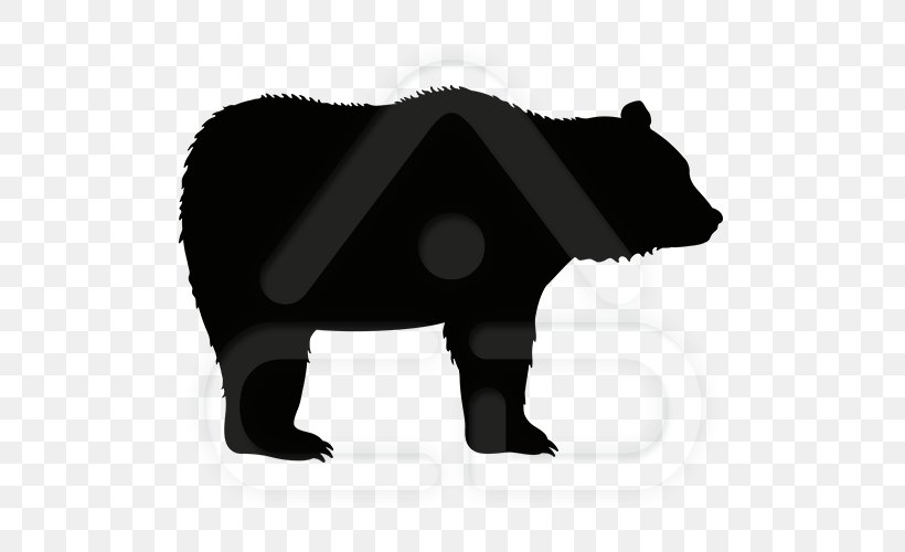 American Black Bear Grizzly Bear, PNG, 500x500px, Bear, American Black Bear, Animal, Animal Figure, Blackandwhite Download Free