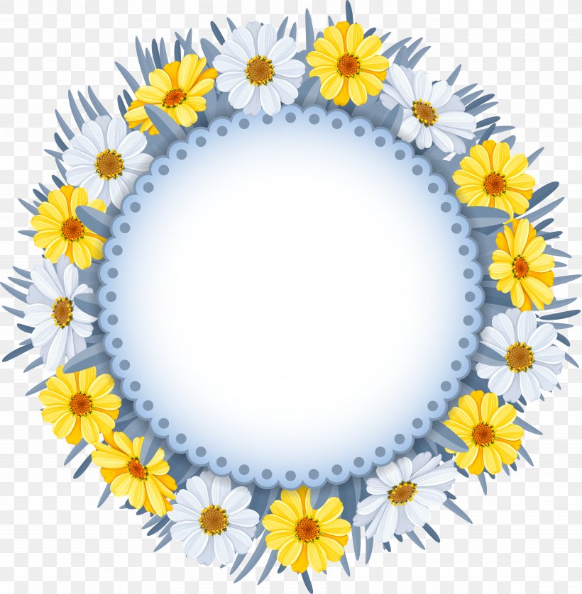 Flower Wreath Royalty-free Clip Art, PNG, 7198x7360px, Flower, Chamomile, Daisy, Daisy Family, Drawing Download Free