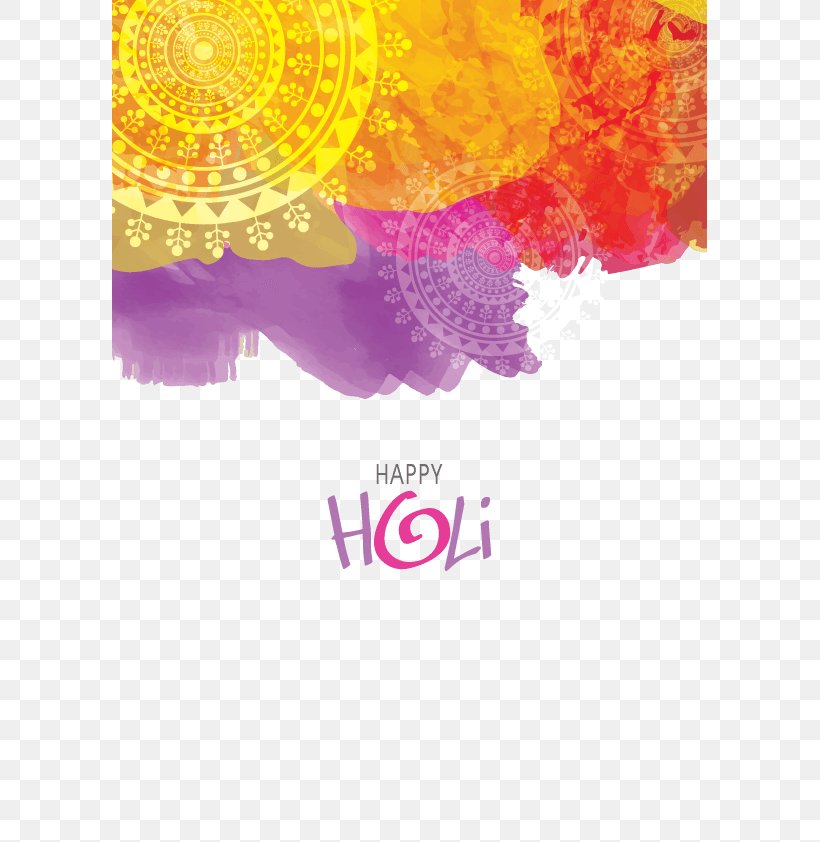Holi Vector Graphics Festival Illustration Color, PNG, 595x842px, Holi, Color, Festival, Floral Design, Gulal Download Free