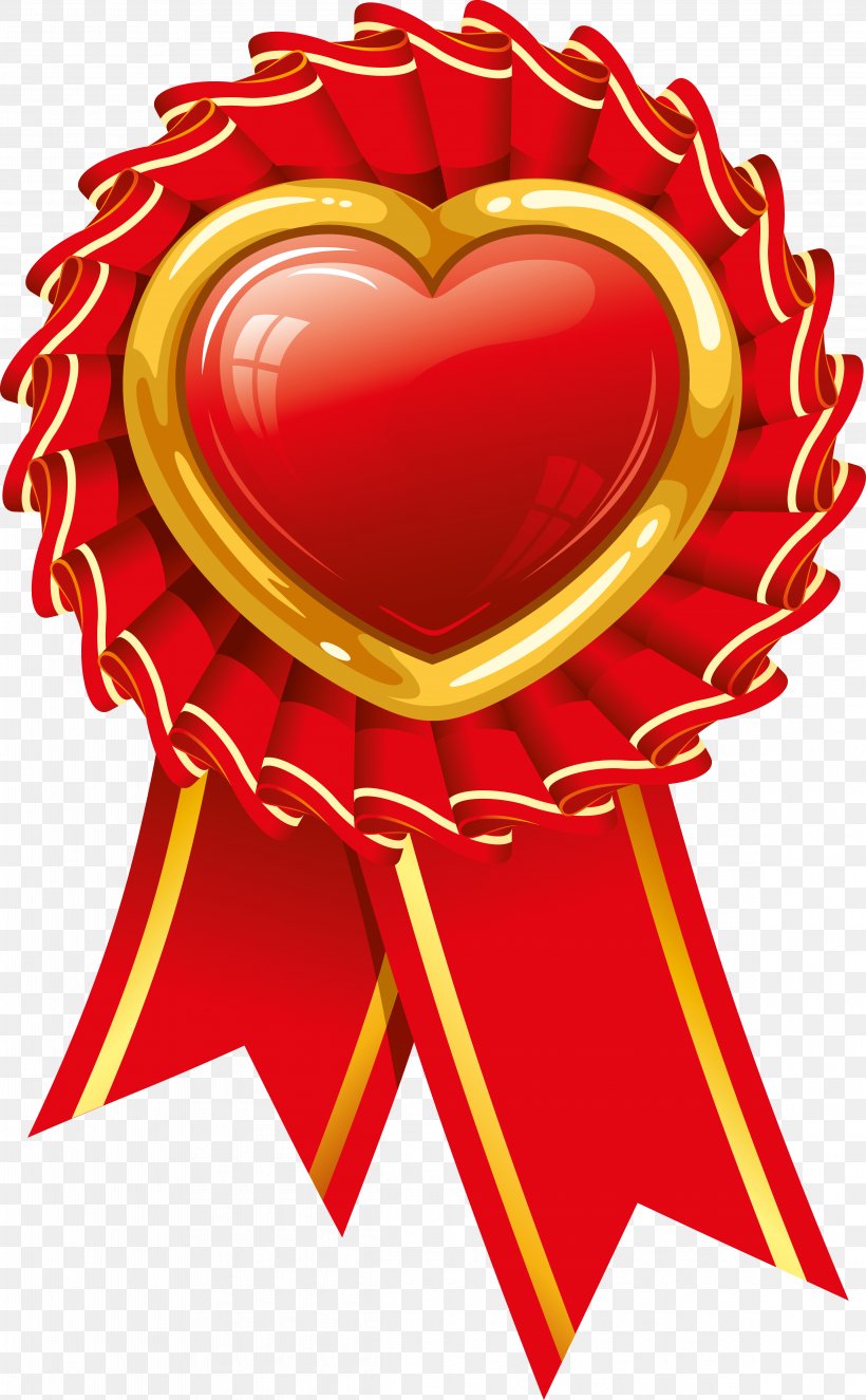 Medal Euclidean Vector Heart Illustration, PNG, 4650x7514px, Watercolor, Cartoon, Flower, Frame, Heart Download Free