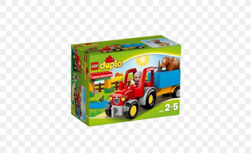 Amazon.com Lego Duplo Toy LEGO 10524 DUPLO Farm Tractor Train, PNG, 500x500px, Amazoncom, Construction Set, Farm, Lego, Lego City Download Free